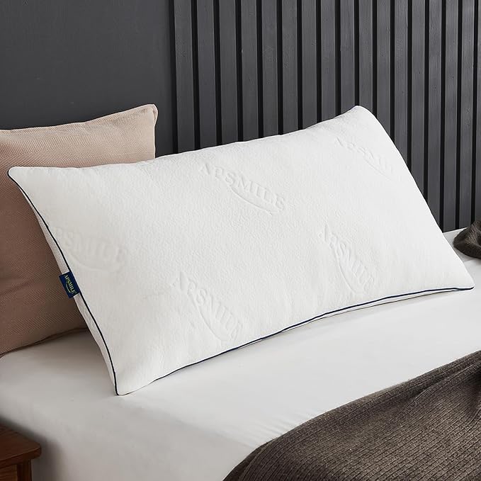 Pillows Queen Size Set of 2, Adjustable Luxury Cooling Pillows for Neck Pain, Hotel Firm