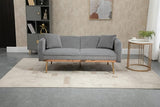 Velvet Loveseat Sofa, Modern Sleeper Sofa Couch with 2 Pillows
