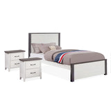 Gladio Modern Wood 3-Piece Bedroom Set, Young Bed and 2 Nightstands