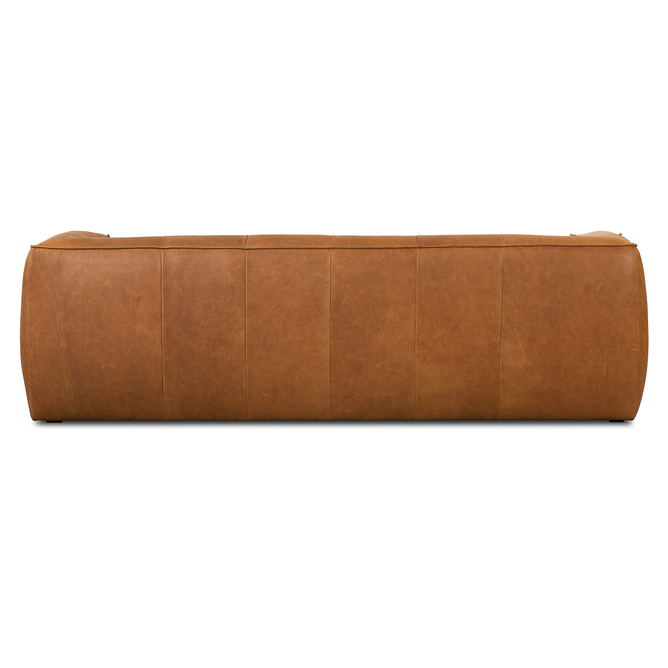 Capa Sofa in Full-Grain Pure-Aniline Italian Tanned Leather in Saddle Tan