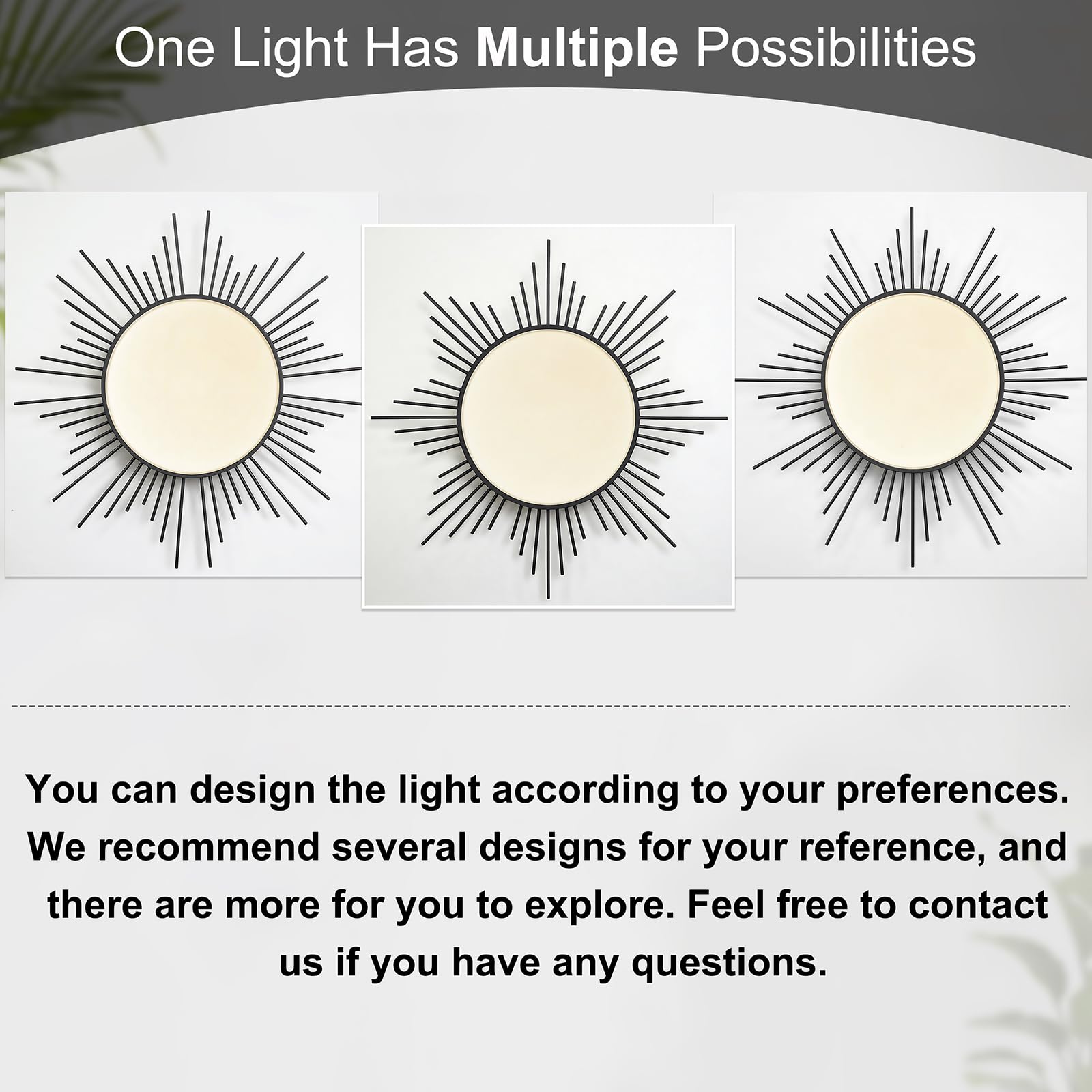 23.6" LED Sputnik Ceiling Light - Modern Flush Mount Fixture