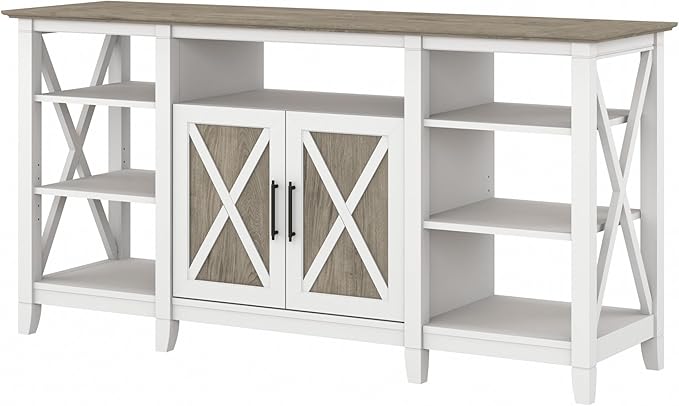 West Tall Stand for 65 Inch TV, Farmhouse Entertainment Center with Storage