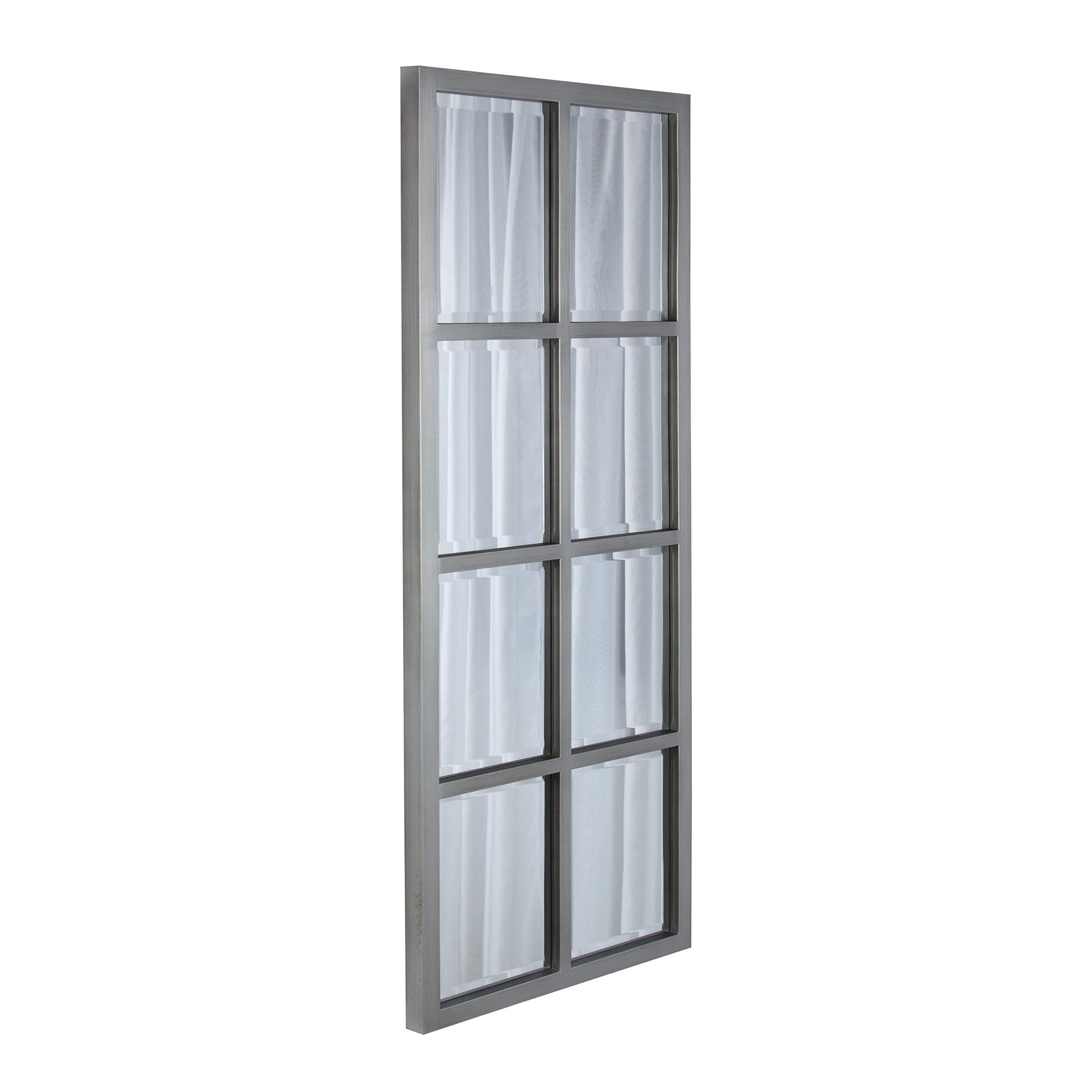 Windowpane Framed 8-Pane Wall Accent Mirror