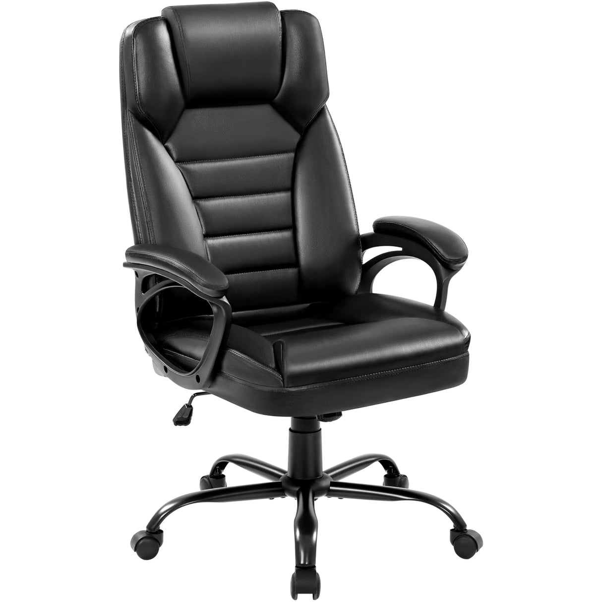 Faux Leather Executive Office Chair High Back Managerial Swivel Chair Computer Desk