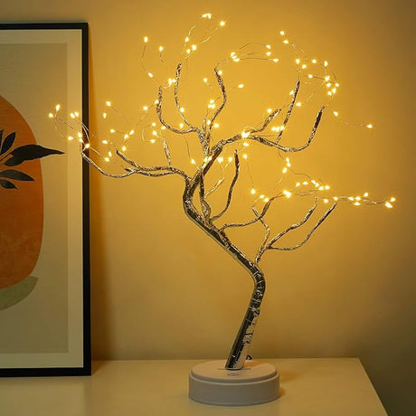 36 LED Cherry Blossom Sparkly Fairy Spirit Tree Lights, DIY Artificial Tree Battery/USB Oper