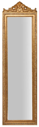 W40xDP3xH140 cm Sized Antiqued Gold Finish Floor Mirror