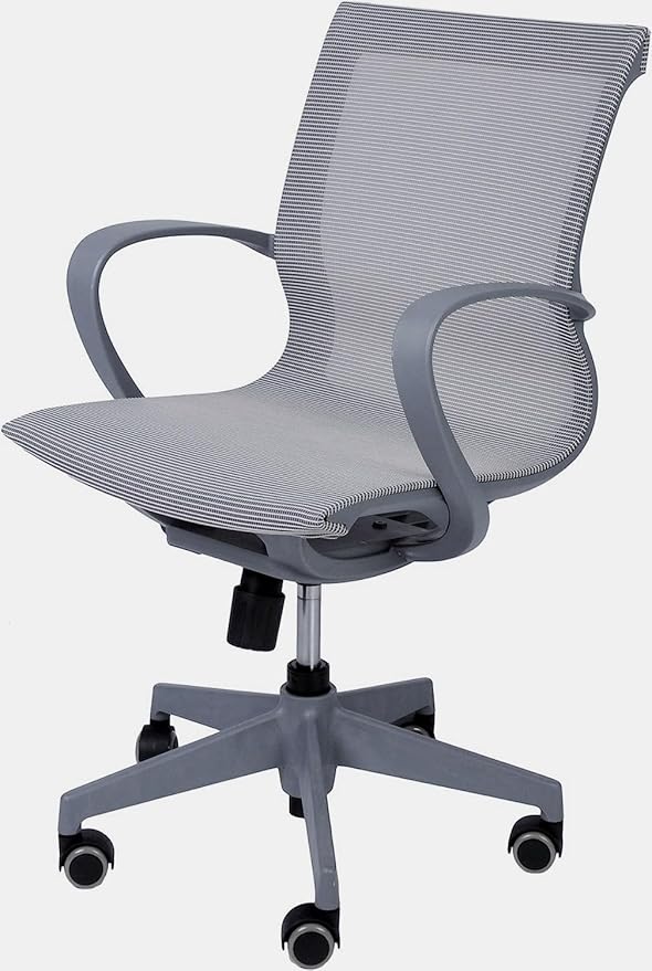 Adjustable Mesh Office Computer Chair with Ergonomic Mid Back Design Swivel Desk Task Chair with Armrest for Working Meeting (Blue)