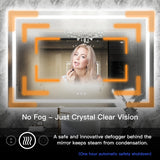 60x36 LED Bathroom Mirror - Front & Backlit Vanity Mirror with Anti-Fog
