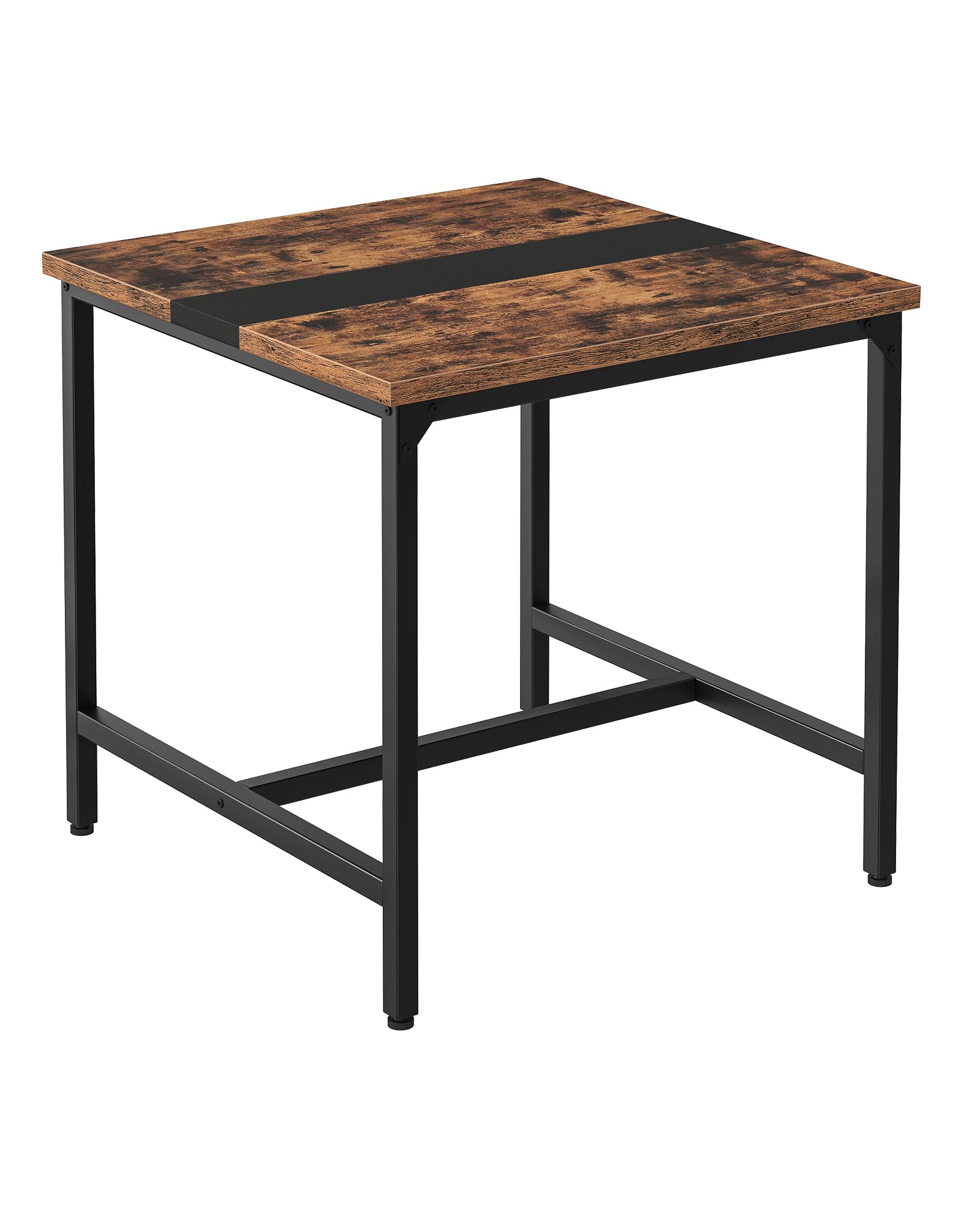 29.5" Square Dining Table - Rustic Brown & Black