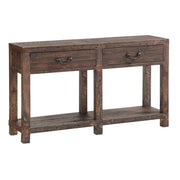 Wooden Console Table with Two Drawers, Brown