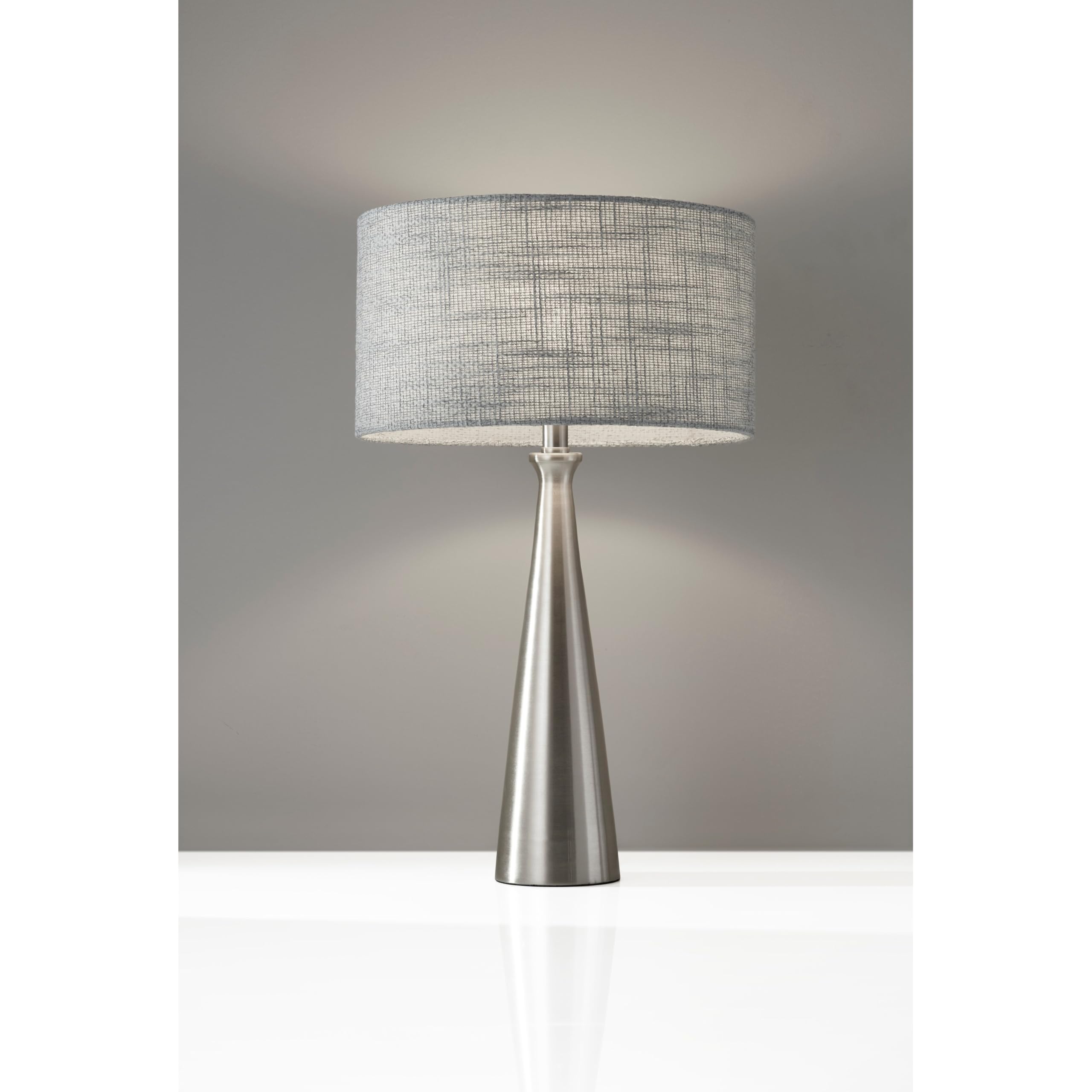 Linda 21.5" Table Lamp - Black Finish with Textured Fabric Shade