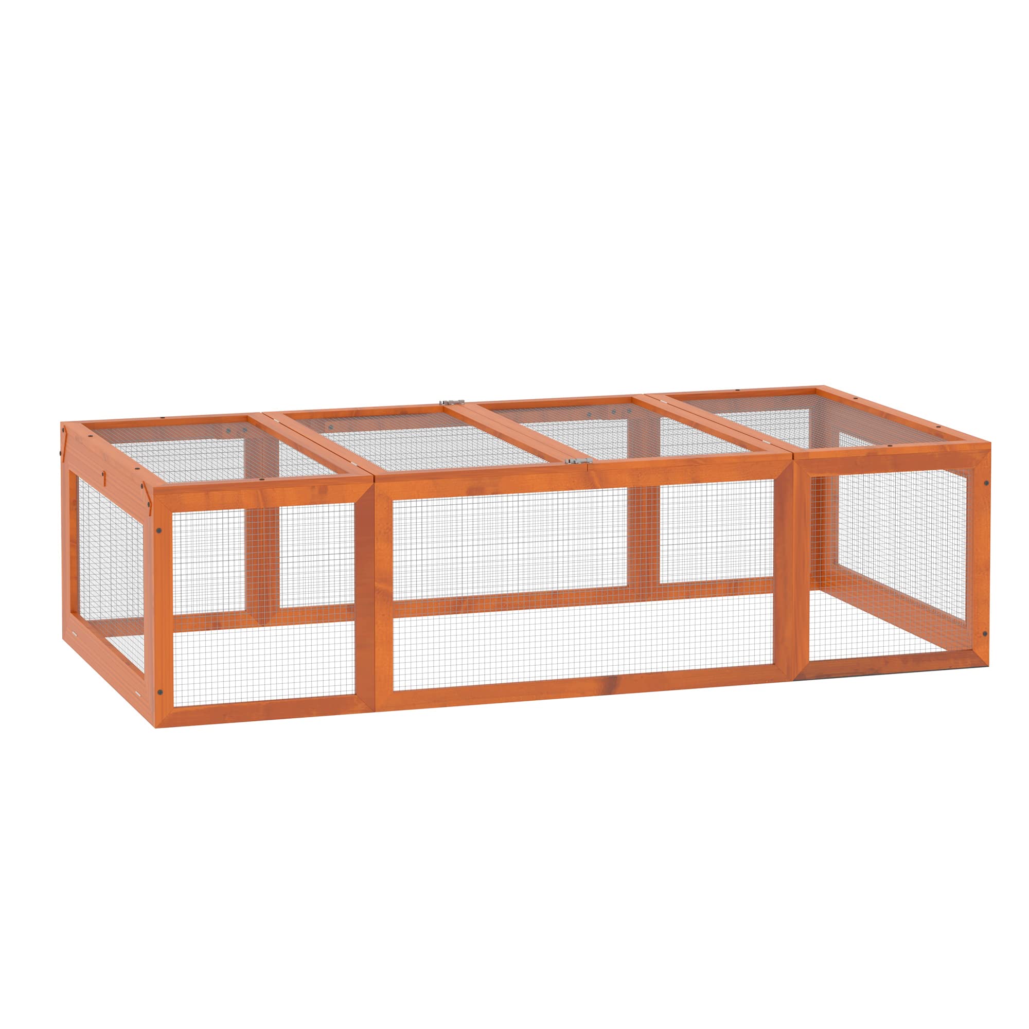 BunnyRun Outdoor Rabbit Hutch – 70" Lockable Hutch with Top Access & Run Box