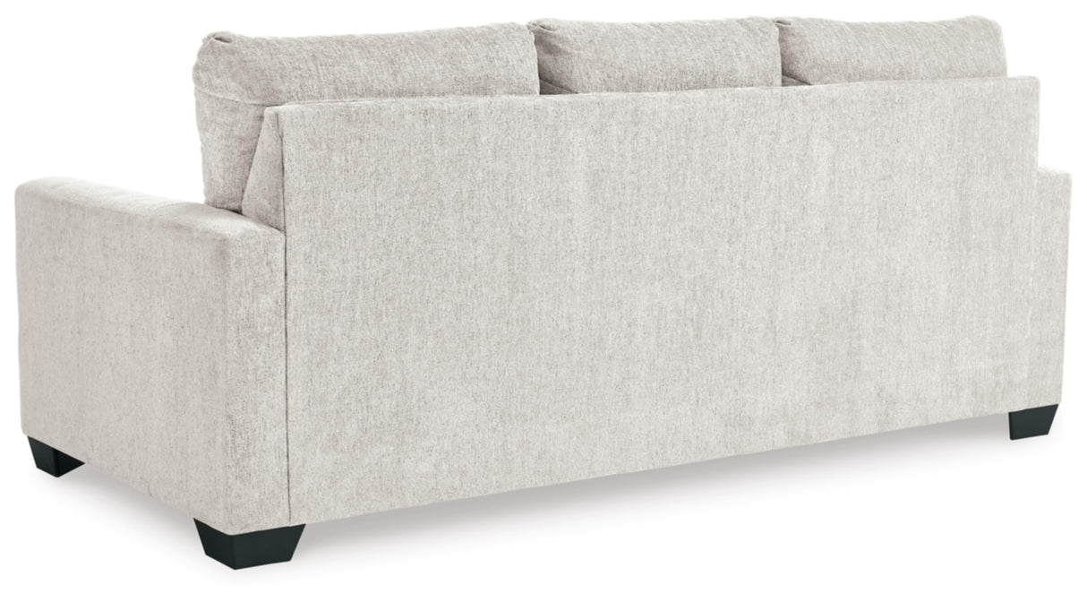 Rannis Coastal 2-in-1 Sofa Sleeper with Folding Gel Memory Foam Mattress, Queen, White