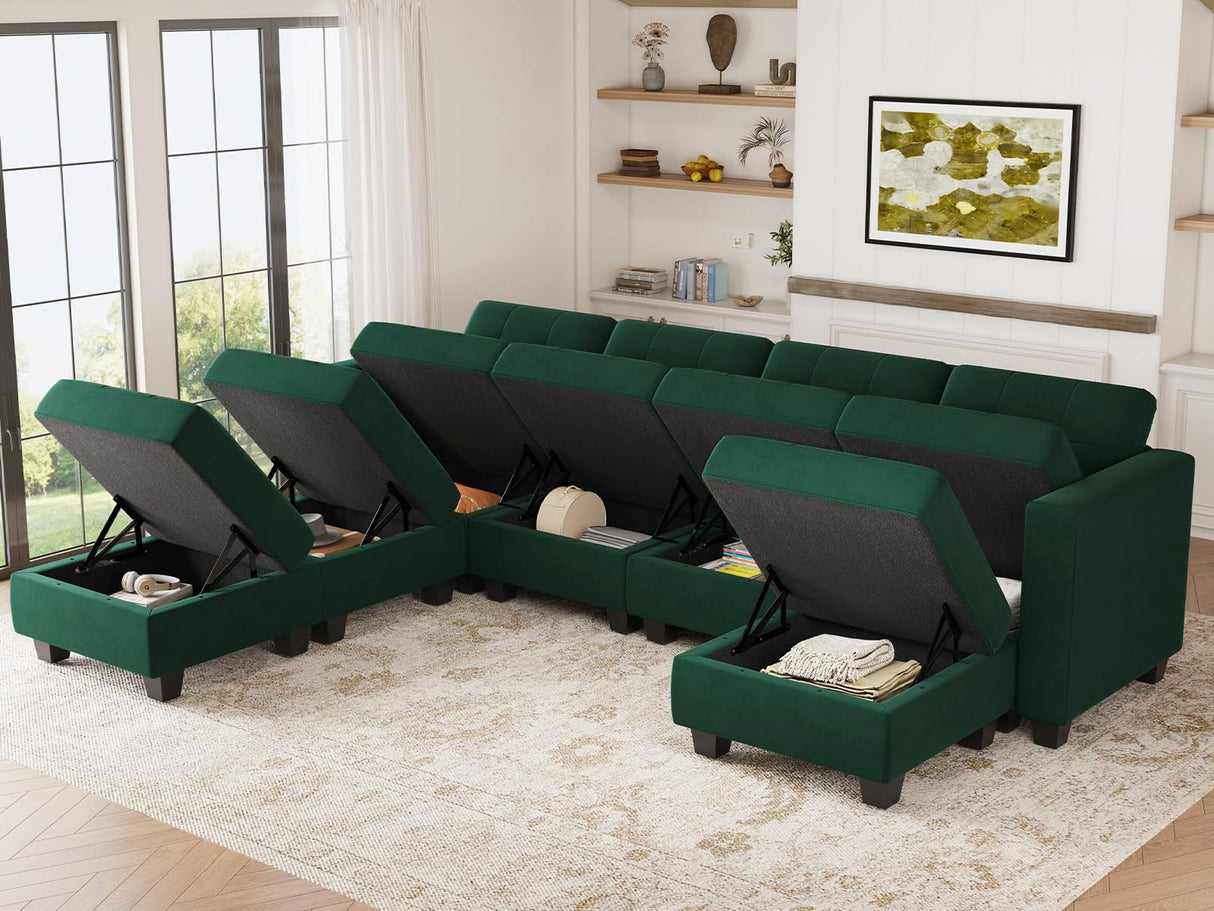 Modular Sectional Sofa Couch, 6 Seats Sectional Sleeper Sofa