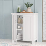 Somerset Two-Door Floor Cabinet with Adjustable Shelves – Elegant Bathroom Storage