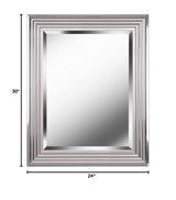 60320 Lyonesse Mirror with Chrome Finish, Coastal Style, 30" Height, 24" Width