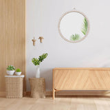 17 inch Wall Mirror, Boho Design for Living Room, Bedroom, Bathroom Decor