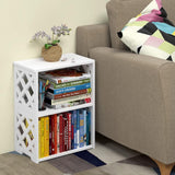 Small Bookshelf, 3-Tier White Bookcase for Kids & Adults