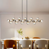 Black Chandelier Large Linear Sputnik Chandelier Island Pendant Light for Dinning Room