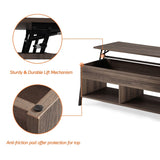 Modern Lift Top Coffee Table with Storage, Wood Living Room Tables