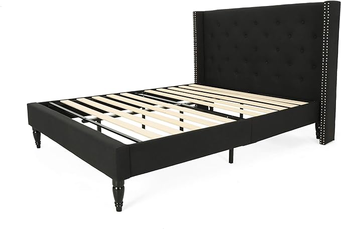 Knight Home Raye Fully-Upholstered Bed Frame-Queen-Size-