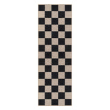 Checkered Easy Jute Runner Rug, 2x6 Hallway Kitchen Runner Rug Non Slip Washable