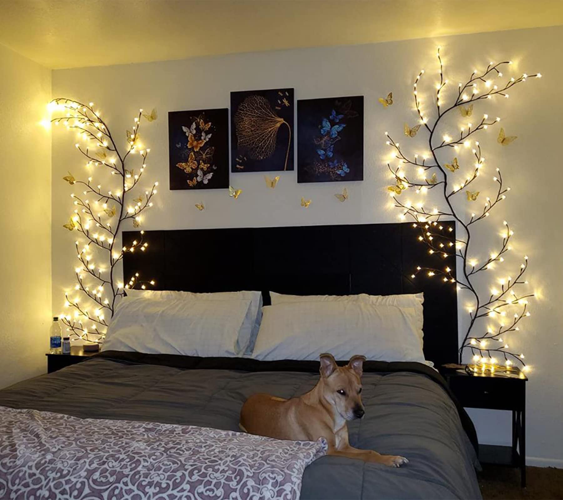 Vines for Home Decor with Remote Control On/Off Timmer Dim,7.5Ft Christmas Decorations Artificial Tree