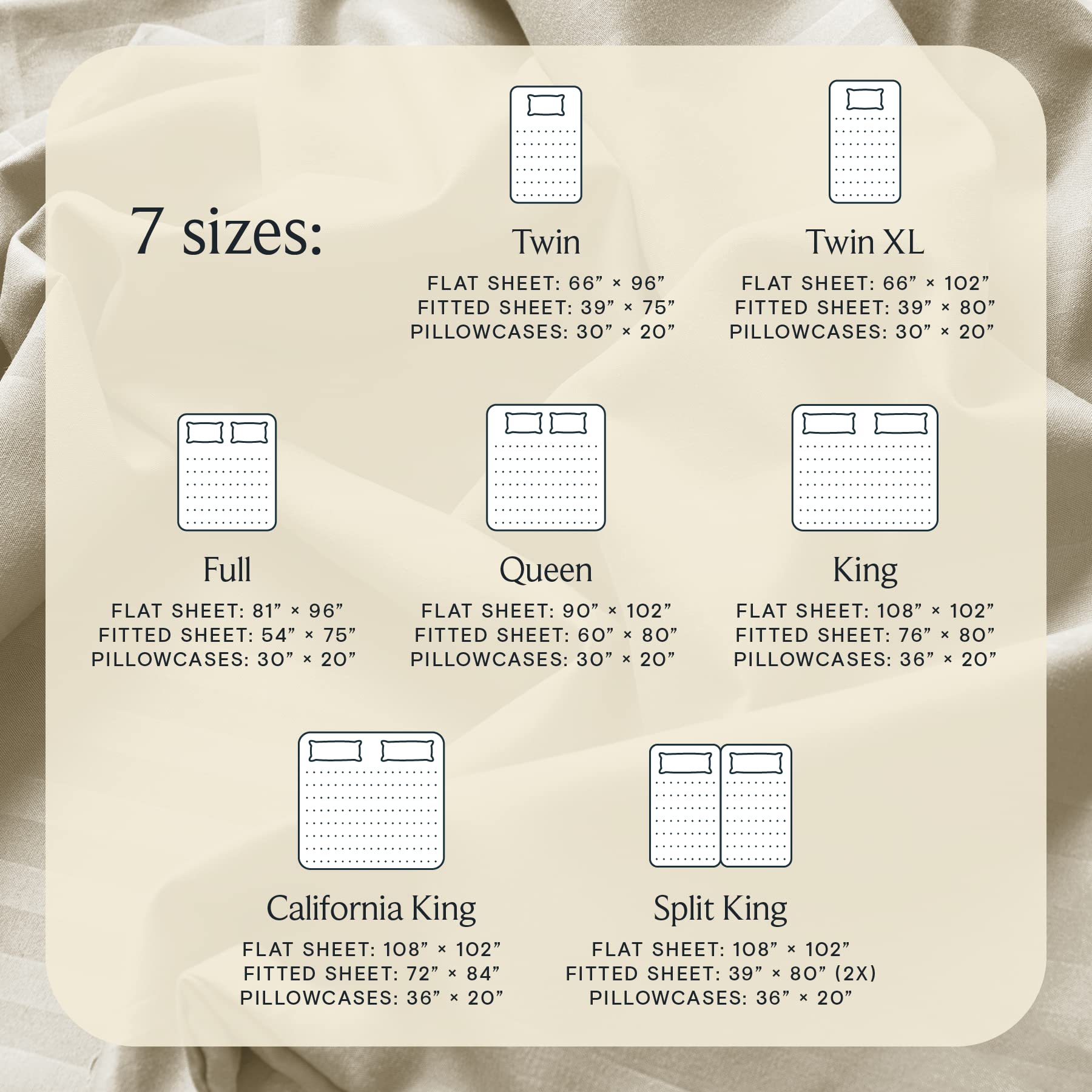 6 PC Cal King Size Sheet Set Bed Sheets, Breathable Luxury Bed Sheets, Deep Pockets 18"