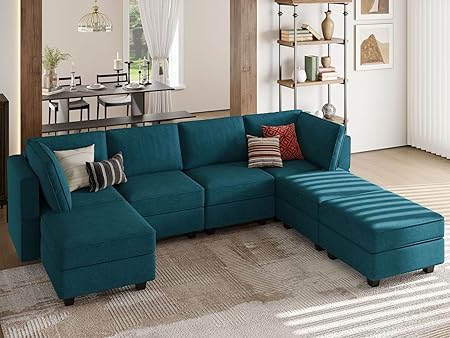 Modular Sofa with Storage Seat U Shaped Couch Modular Sectional Sofa