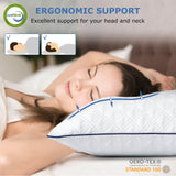 Cooling Bed Pillows King Size Set of 2 for Sleeping, Adjustable Shredded Memory Foam