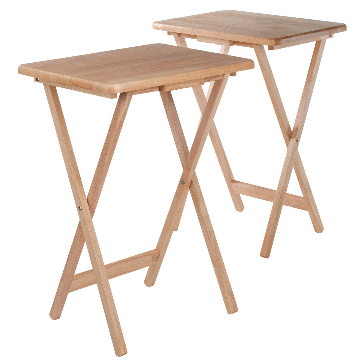 Alex 2-pc Set TV Table, Natural, 19.06 x 14.57 x 25.98"