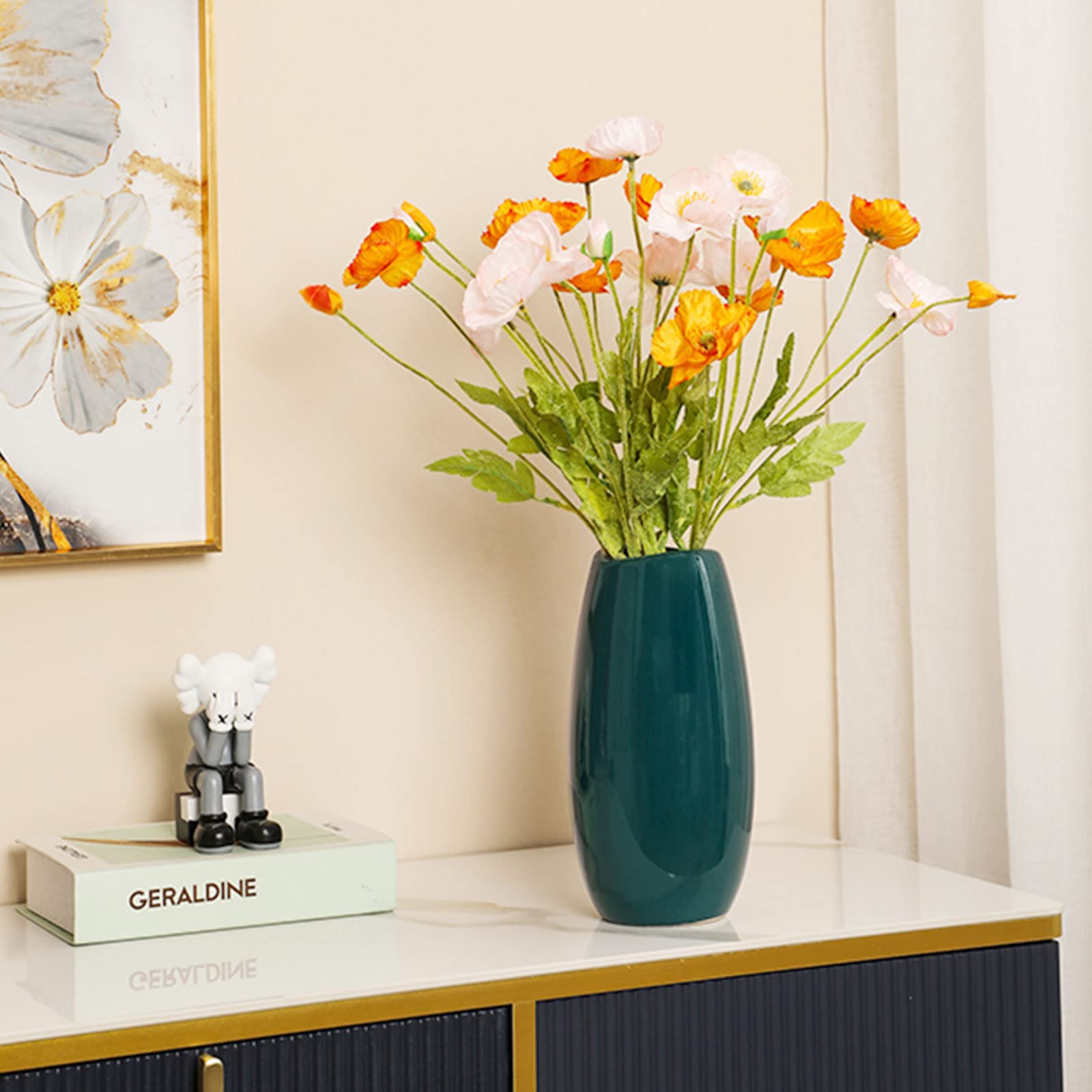 Ceramic Vase Set of 3 Flower Vases for Home Decor, Modern White Vase for Centerpieces