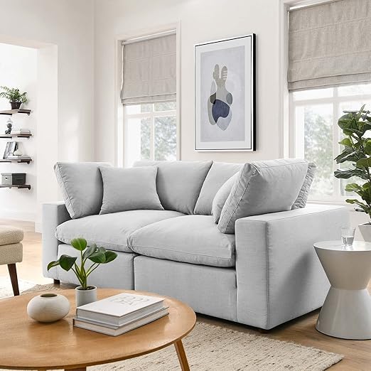 Commix Down-Filled Overstuffed Upholstered Loveseat