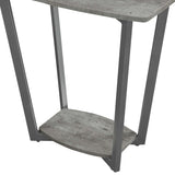 Graystone End Table with Shelf, Faux Birch/Slate Gray