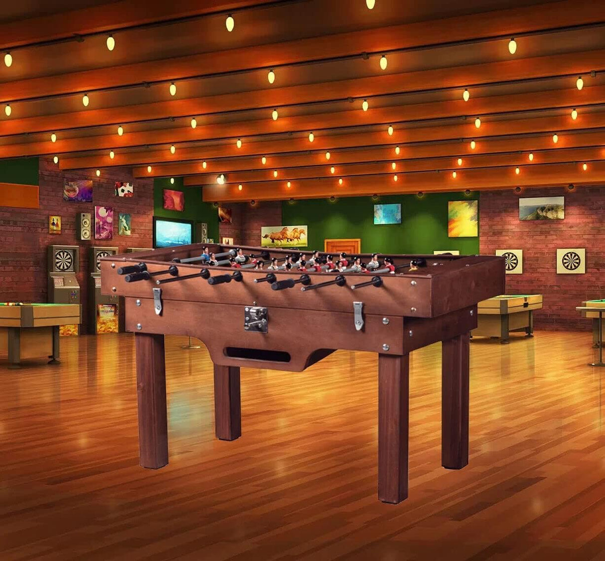 Portuguese Professional Commercial Wood Foosball Football Soccer Table Matraquilhos