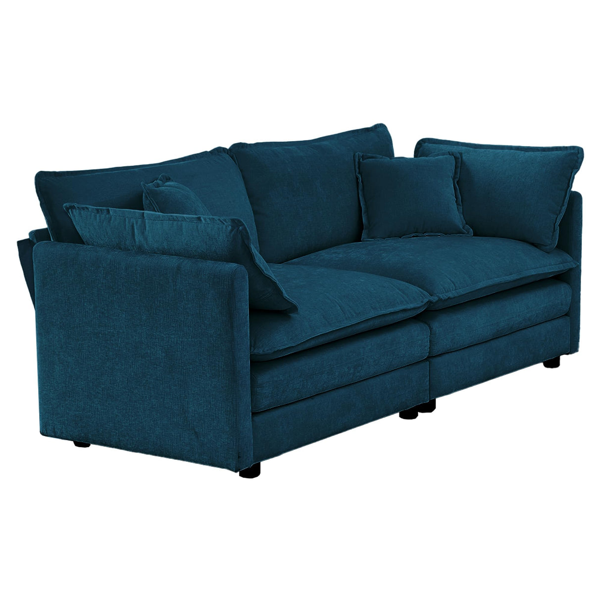 Comfortable Deep Seat Chenille Loveseat, Modern Love Seat 2-Seater Sofa Couch