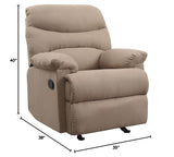 Furniture Arcadia Recliner in Light Brown