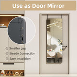 Door Mirror Full Length, 47"x 16" Full Body Over The Door Hanging Wall Mounted Mirror