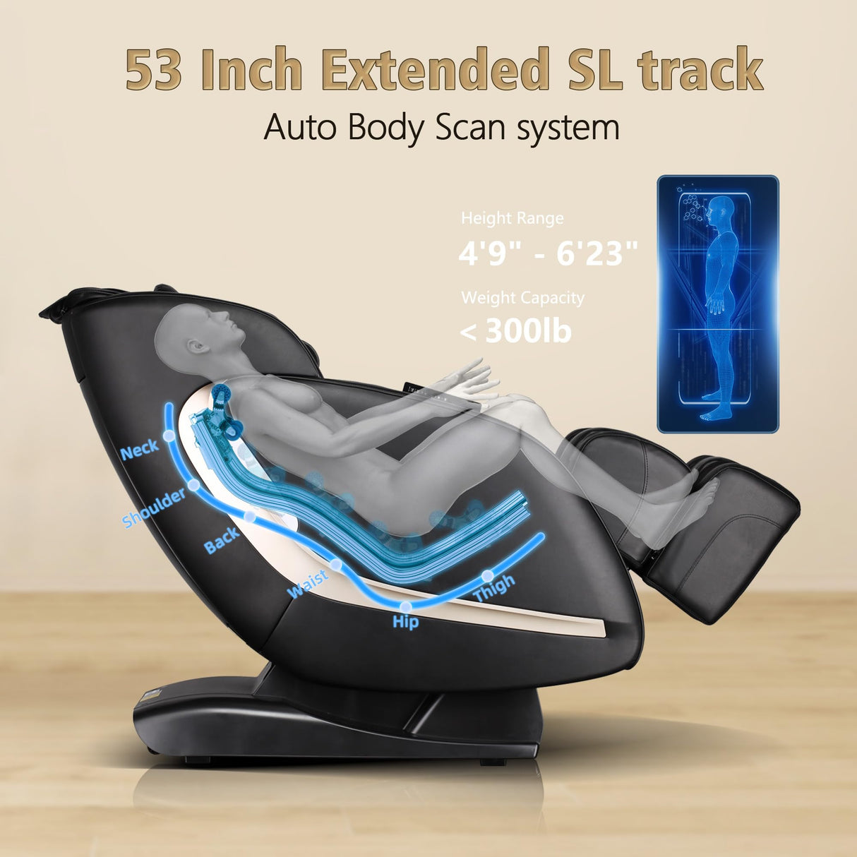 2024 Massage Chair Full Body, SL Track Zero Gravity Massage Chair