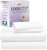 1000 Thread Count Cal King Cotton Sheets Set, Winner Architectural Digest Best Sheet