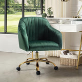 Velvet Home Office Desk Chair, Modern Cute Computer Task Chair,