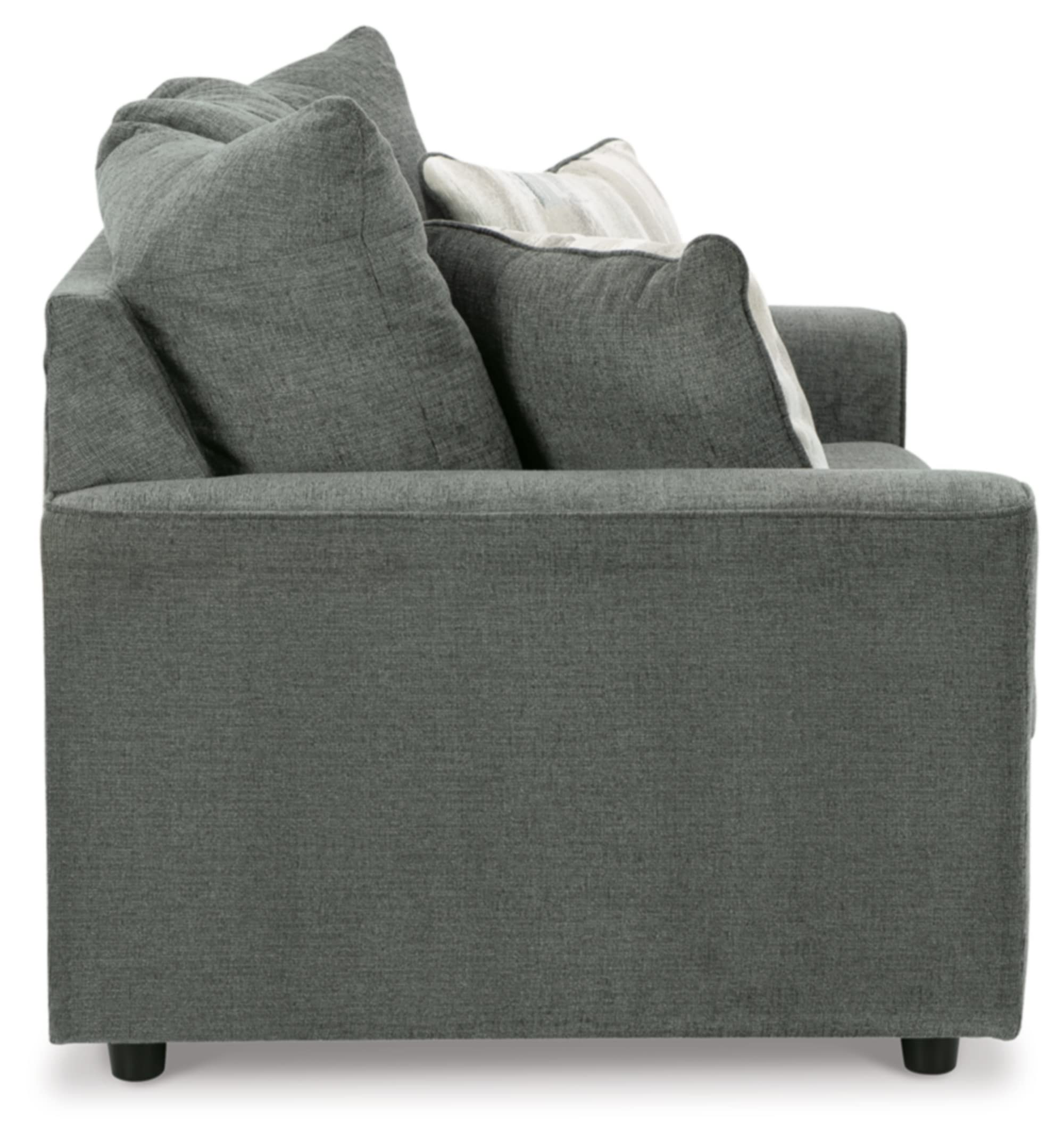 Stairatt Casual Loveseat with Flared Arms, Gray