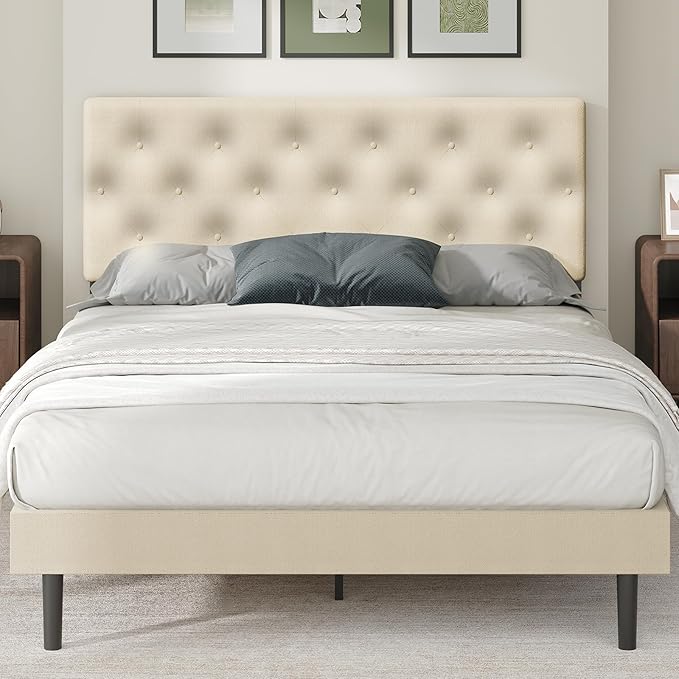 Full Size Boucle Bed Frame