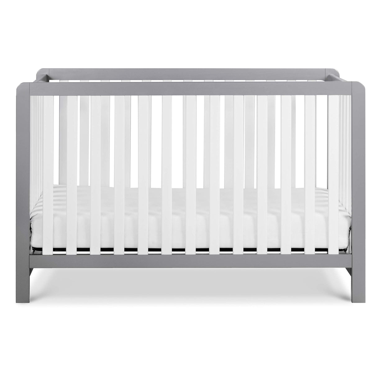 Colby 4-in-1 Low-Profile Convertible Crib in Grey and White, Greenguard Gold Certified