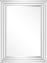 Solid Wood Framed Wall Mirror, Wall-Mounted Mirrors, 1"-Beveled, Bathroom Mirror