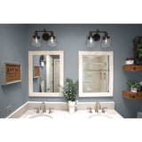 Farmhouse Bathroom Vanity Mirror, 24" x 31", Whitewash