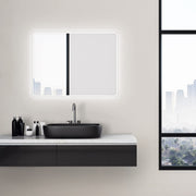 Bathroom Mirror with Lighting Moon - Bathroom Mirror 80 x 60 cm