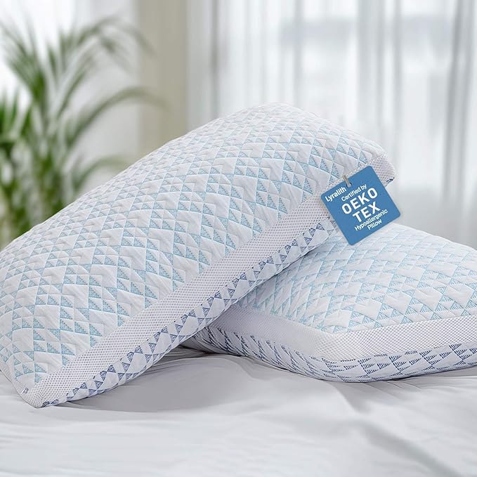 Memory Foam Cooling Soft Bamboo Viscose Pillow King Size
