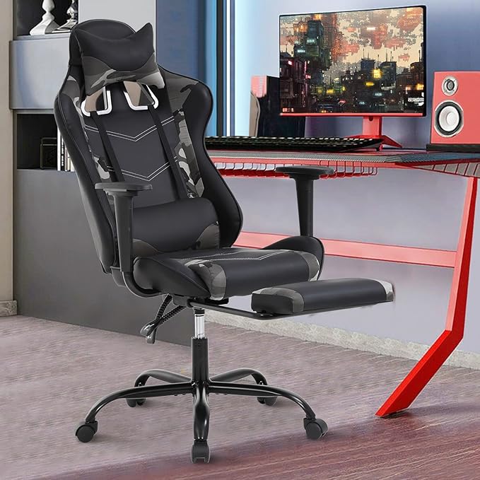 PC Gaming Chair Computer Chair Office Gaming Chairs for Adults, Gamer Chair Racer