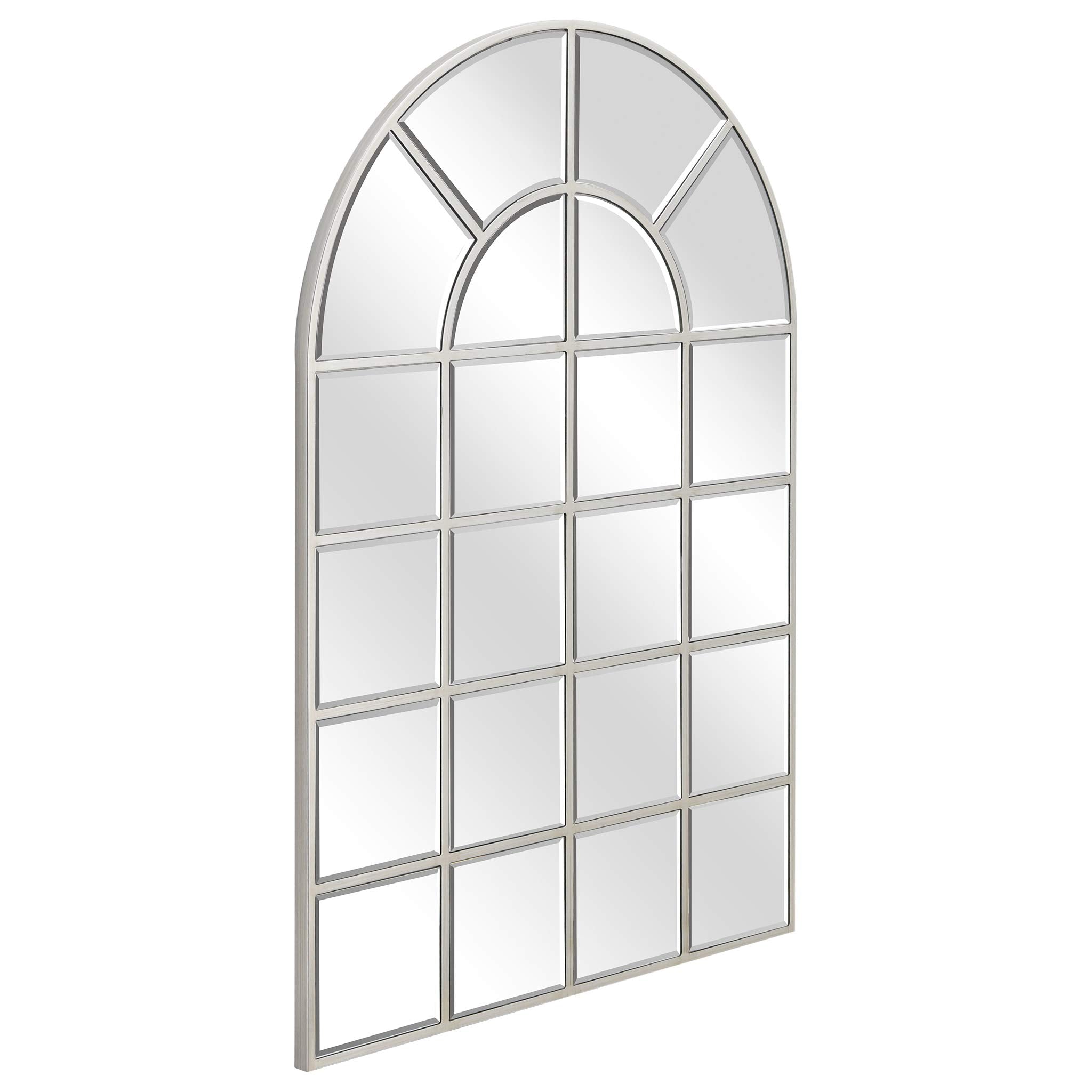 Wall, Arch Window Panel, 0.25"-Beveled Modern Mirror for Bathroom,Vanity,Bedroom,Ready to Hang, 30" x 44", Clear